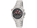 Swiss Precimax Men's Squadron Pro SP13072 Silver Stainless-Steel Swiss Chronograph Watch with Black Dial 