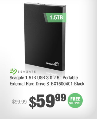 Seagate 1.5TB USB 3.0 2.5" Portable External Hard Drive STBX1500401 Black