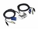 IOGEAR GCS632U 2-Port USB PLUS KVM Switch with Built-in KVM Cables and Audio Support