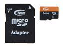 Team 64GB microSDXC Flash Card Model TUSDX64GUHS03