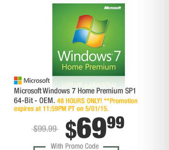 Microsoft Windows 7 Home Premium SP1 64-Bit - OEM