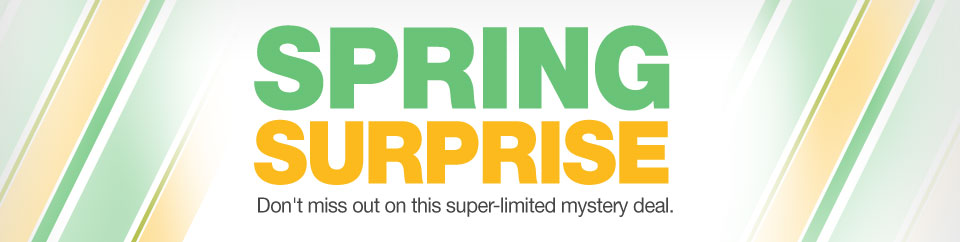 SPRING SURPRISE. Don't miss out on this super-limited mystery deal.
