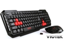 Viotek Hawkpeck Wireless 2.4GHz 7-Button 2000dpi Optical Mouse and Multimedia Keyboard with Highlighted WASD Keys