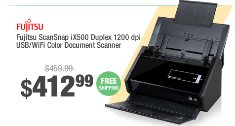 Fujitsu ScanSnap iX500 Duplex 1200 dpi USB/WiFi Color Document Scanner