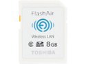 Toshiba FlashAir 8GB Wireless Flash Memory SD Card Model PFW008U-1ABW 