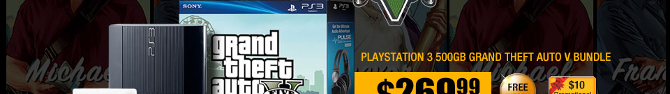 PlayStation 3 500GB Grand Theft Auto V Bundle