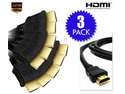 3-Pack: 15 Ft. Gold Tip, High Speed, 3D Capable HDMI Cables with Full 1080p HD