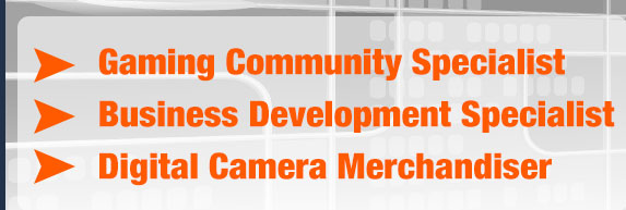 Gaming Community Specialist, Business Development Specialist, and Digital Camera Merchandiser