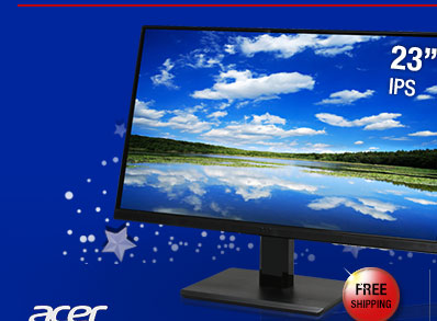 Acer H236HLbid Black 23 inch 5ms (GTG) HDMI Widescreen LED Backlight LED Backlit LCD Monitor, IPS Panel 250 cd/m2 ACM 100,000,000:1 (1000:1) 