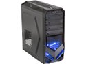 Rosewill Galaxy-01 Black Gaming ATX Mid Tower Computer Case, comes with Three Fans-1x Front Blue LED 120mm Fan, 1x Rear 120mm Fan, 1x Top 120mm Fan, Top mounted USB 3.0 Port 