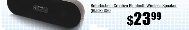 Refurbished: Creative Bluetooth Wireless Speaker (Black) D80