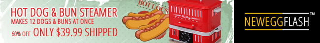 NeweggFlash -- HOT DOG & BUN STEAMER. MAKES 12 DOGS  & BUNS AT ONCE. 60% OFF ONLY $39.99 SHIPPED.