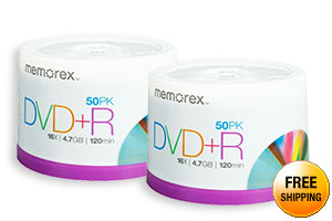 memorex 4.7GB 16X DVD+R 50 Packs Disc Model 05619