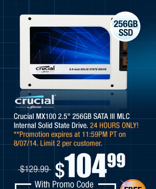 Crucial MX100 2.5" 256GB SATA III MLC Internal Solid State Drive