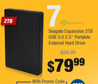 Seagate Expansion 2TB USB 3.0 2.5" Portable External Hard Drive