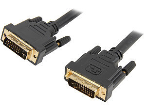 Coboc 6 ft.Black Color 28AWG Solid Copper Conductor DVI-D Dual-Link(24+1) Male to Male Digital Video Cable w/ Ferrite Cores,Gold Plated