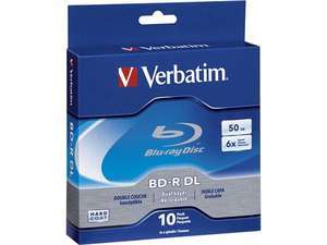 Verbatim 50GB 6X BD-R DL 10 Packs Spindle Disc