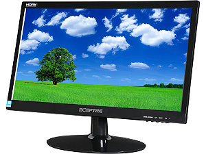 SCEPTRE E205W-1600 Black 20" 5ms HDMI Widescreen LED Backlight LCD Monitor w/ Built-in Speakers