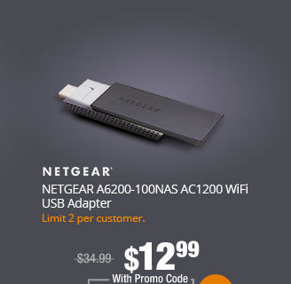 NETGEAR A6200-100NAS AC1200 WiFi USB Adapter