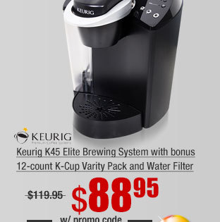 Keurig K45 Elite Brewing System with bonus 12-count K-Cup Varity Pack and Water Filter
