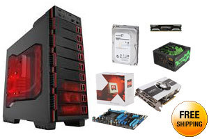 AMD FX-6300 3.5GHz Six-Core CPU, ASUS AM3+ AMD 970 MOBO, Radeon HD 7850 2GB, Crucial 8GB MEM,Seagate 1TB HDD, RAIDMAX Cobra 500W PSU, RAIDMAX Seiran Case