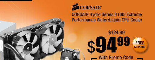 CORSAIR Hydro Series H100i Extreme Performance Water/Liquid CPU Cooler