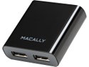 macally Black Dual USB Wall Mount Foldable Charger for Mobile Phone DUALUSBMP