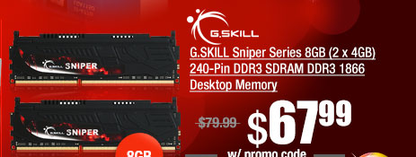 G.SKILL Sniper Series 8GB (2 x 4GB) 240-Pin DDR3 SDRAM DDR3 1866 Desktop Memory