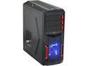 Rosewill Galaxy-02 Black Gaming ATX Mid Tower Computer Case, comes with Three Fans-1x Front Blue LED 120mm Fan, 1x Rear 120mm Fan, 1x Top 120mm Fan, Top mounted USB 3.0 Port
