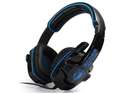 Gaming Headphone w/ Microphone, Volume Control, 180cm Cable) for PC Laptop (Black Blue)