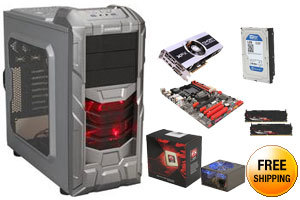 AMD FX-8320 3.5GHz Eight-Core CPU, AMD 970 MOBO, XFX Radeon HD 7870 2GB, G.SKILL SNIPER 8GB MEM, WD 1TB HDD, Rosewill 600W PSU, ENERMAX COENUS GUNMETAL Case