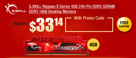G.SKILL Ripjaws X Series 4GB 240-Pin DDR3 SDRAM DDR3 1866 Desktop Memory