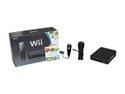 Nintendo Wii Black System Bundle w/Wii Sports & Wii Sports Resort 