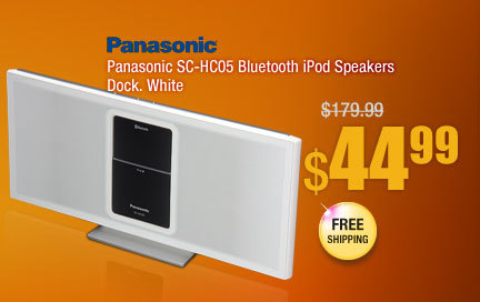 Panasonic SC-HC05 Bluetooth iPod Speakers Dock. White 