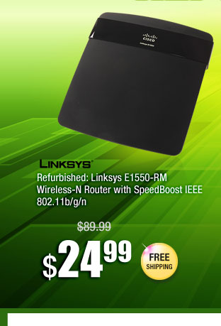 Refurbished: Linksys E1550-RM Wireless-N Router with SpeedBoost IEEE 802.11b/g/n 