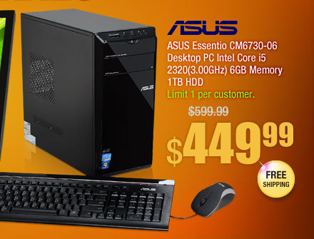 ASUS Essentio CM6730-06 Desktop PC Intel Core i5 2320(3.00GHz) 6GB Memory 1TB HDD