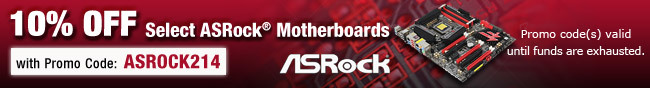 ASRock - 10% OFF Select ASRock Motherboards with Promo Code: ASROCK214.