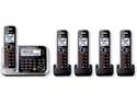 Refurbished: Panasonic KX-TG7875S 1.9 GHz DECT 6.0 Link to Cell via Bluetooth Cordless Phone with Integrated Answering Machine and 5 Handsets