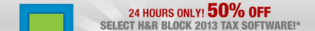 50% off select H&R Block 2013 tax software