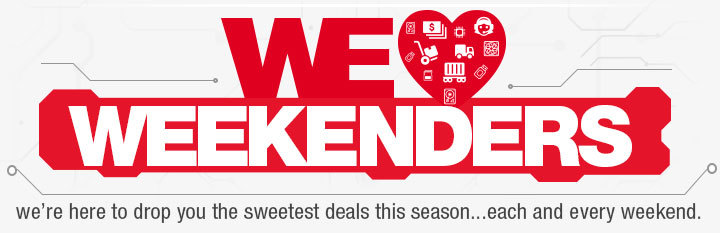 WEHEART WEEKENDERS. we’re here to drop you the sweetest deals this season...each and every weekend.
