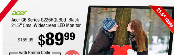 Acer G6 Series G226HQLBbd  Black  21.5"  5ms  Widescreen LED Monitor