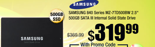SAMSUNG 840 Series MZ-7TD500BW 2.5" 500GB SATA III Internal Solid State Drive