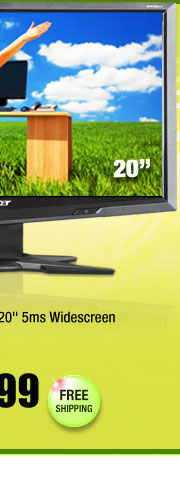 Acer G205HVbd Black 20" 5ms Widescreen LCD Monitor