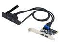 SEDNA - PCI Express USB 3.0 4 Port Adapter Card ( 2 Port External + 2 Port Internal with 20 Pin connector ) with 2 Port Floppy Bay Front Panel included