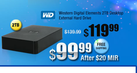 Western Digital Elements 2TB Desktop External Hard Drive