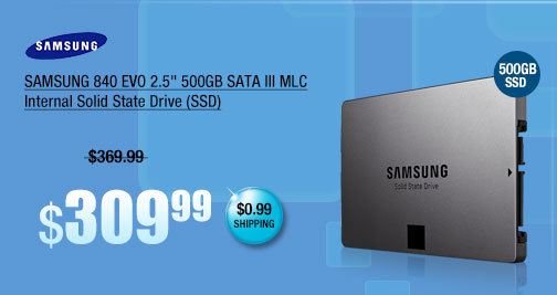 SAMSUNG 840 EVO 2.5" 500GB SATA III MLC Internal Solid State Drive (SSD)