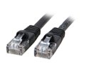 Coboc 5ft.24AWG Snagless Cat 5e Black Color 350MHz UTP Ethernet Stranded Copper Patch cord /Molded Network lan Cable 