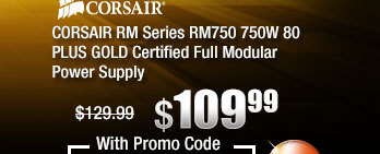 CORSAIR RM Series RM750 750W 80 PLUS GOLD Certified Full Modular Power Supply
