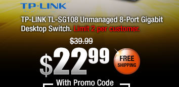 TP-LINK TL-SG108 Unmanaged 8-Port Gigabit Desktop Switch