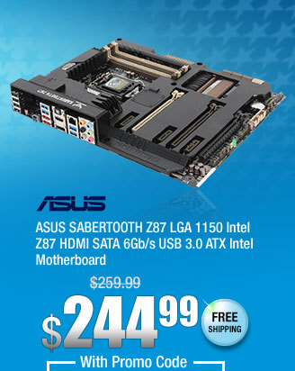 ASUS SABERTOOTH Z87 LGA 1150 Intel Z87 HDMI SATA 6Gb/s USB 3.0 ATX Intel Motherboard 